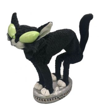 Vintage Gemmy Halloween Fraidy Scaredy Black Cat Sound Motion Activated Lights