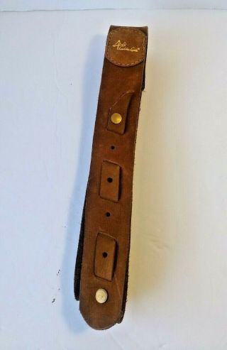 Vintage Leather Golden Gate Guitar Strap For Slide Guitar Professional Owned - W4