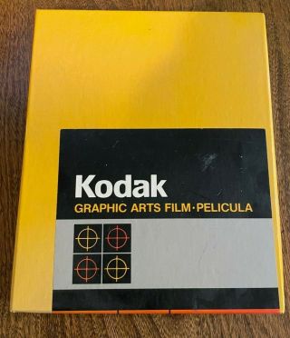 Kodak Graphic Arts Film 100ct Kodalith Ortho Film Type 3 2556 8x10 " 6/1994