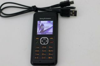 Vintage Sony Ericsson J132 Mobile Phone Black Virgin Mobile 3