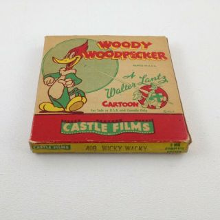 Vintage Castle Films Woody Woodpecker Wicky Wacky 8 Mm Movie 498 Walter Lantz