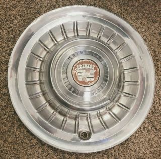 (1) Vintage Oem 1958 - 1959 Cadillac Deville Series 62 15 " Hubcap Wheel Cover 0c