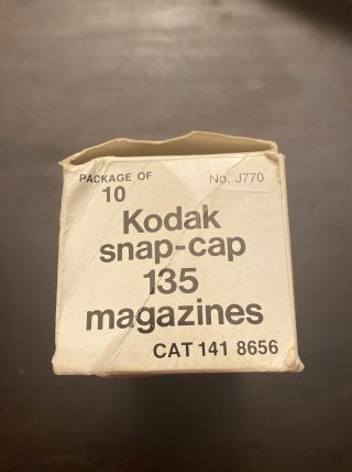 Vintage Kodak Snap Cap 135 Box Of 6 Magazines
