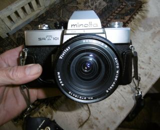 Minolta Srt101 Vivitar Auto Wide Angle 24mm 1:2.  8 Lens 37615416 35mm Film Camera