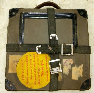 Vintage 16mm Movie Film Reel In Postal Case Box W/straps Bell Telephone