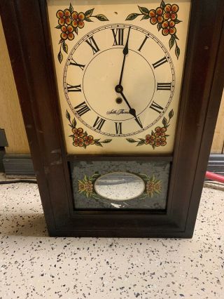 Vintage Seth Thomas Key Wind Pendulum Wall Mantle Clock Redding Model E478 - 000
