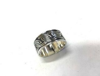 Sterling Silver Designer Celtic Band Ring Sizes 6 - 13 Vintage Love Knot