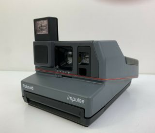 Vintage Polaroid Impulse Instant Camera Uses 600 Film,  Grey Made In Usa