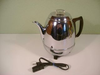 Vtg 50s General Electric 9cup Coffee Automatic Percolator P30 Art Deco Pot Belly
