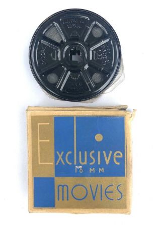 Vintage Exclusive Movies 16mm Film 2 - 7/8 " Reel W/box Cartoon: Miniature Railway