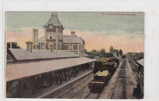 Vintage Postcard Benalla Railway Station Victoria 1900s