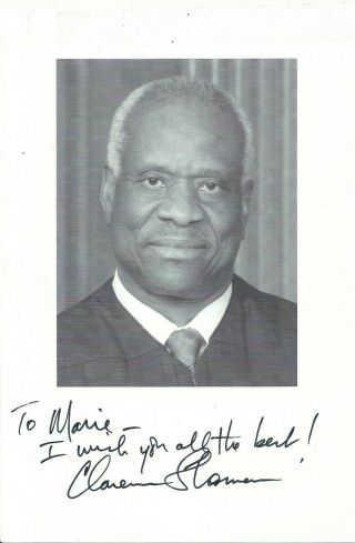 Clarence Thomas Supreme Court Justice & Vintage Hand Signed Photo