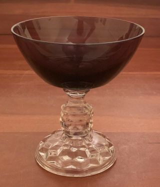4 Vintage Fostoria American Lady Sherbet Goblets 4 1/8” Amethyst Purple (cj)