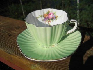 Vintage Foley Bone China Gilded Tea Cup & Saucer Pattern 3627 Art Deco