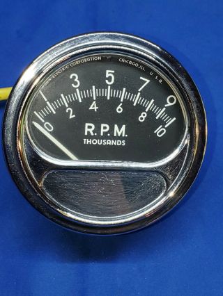 Rare Vintage Sun 2245 - 47 10,  000 Rpm Fz - 104n 4 Cylinder Tachometer