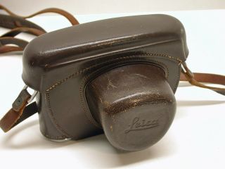 Leica Leather Eveready Camera Case.  Fits Early M Mount Bodies.  La3