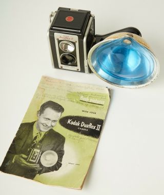 Vintage Kodak Duaflex Camera With Flash Attachment