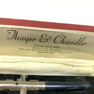 Vintage Thayer & Chandler Artist Air Brush Chicago Established 1880 Made in USA 3