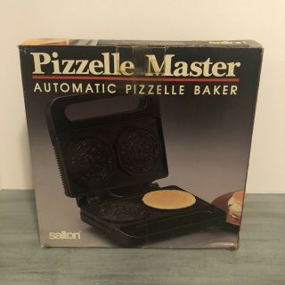 Vintage Salton Pizzelle Master Automatic Maker Model Wm - 6 Electric Baker Waffle