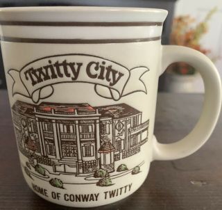 Vintage Conway Twitty City Music Village Usa Embossed Mug Cup Ceramic