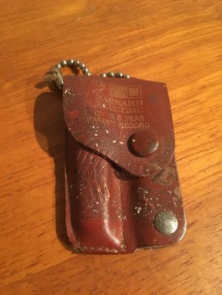 Vintage Unique Packard Electric Gm Pocket Knife & Nail Clippers Key Chain