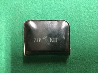 Vintage Gillette Safety Razor Travel Zip Kit With Blades - Black Case