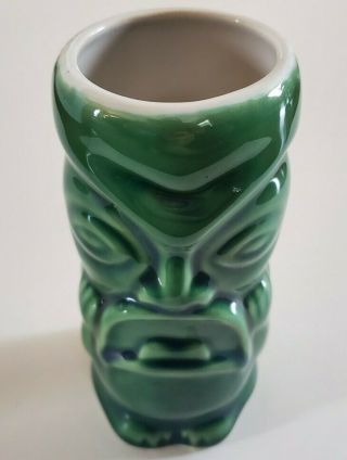 Vintage Tiki Mug 2004 Accoutrements Ceramic Green 6 3/8 " Cup