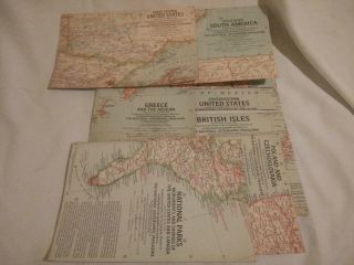 7 Vintage National Geographic Maps Of 1958