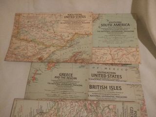 7 Vintage National Geographic Maps of 1958 3