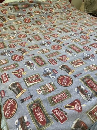 Vintage Coca Cola Blanket From The 90s Collectible Item Queen Size,  Made In Usa
