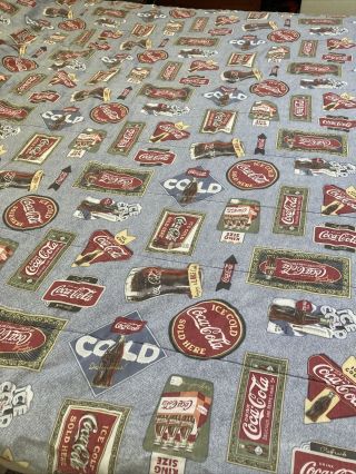 Vintage Coca Cola Blanket From The 90s Collectible Item Queen Size,  Made in USA 2