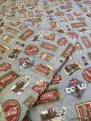 Vintage Coca Cola Blanket From The 90s Collectible Item Queen Size,  Made in USA 3