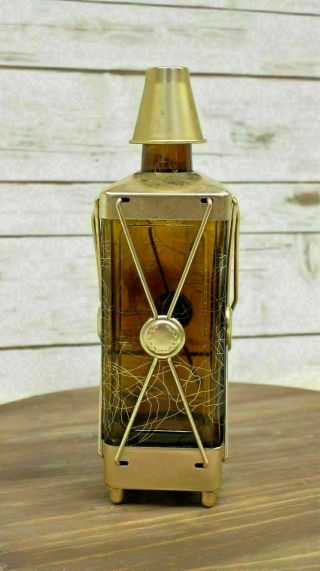Vintage Swiss Harmony Inc Whiskey Decanter Bottle Music Box W/ Cap