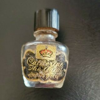 Vintage Catherine The Great Mini Perfume Bottle 1.  25 " X.  5 " H121