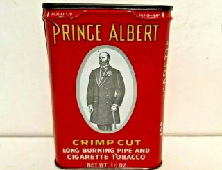Prince Albert Crimp Cut Tobacco Tin Can Net Wt.  1 1/2 Oz.  Vintage & Empty