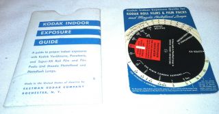 1939 Kodak Cardboard Exposure Guide Gage W Instructions