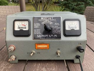 Vintage Mallory 12rs6d Rectopower Filtered Rectified Power Supply Made In Usa