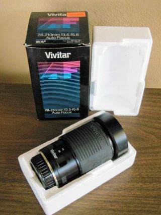 Vivitar 28 - 210mm F3.  5 - 5.  6 Auto Focus Zoom Lens For Minolta Af Mount