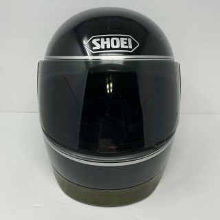 Vintage Shoei T - 8133 Full Face Motorcycle Helmet Black Size Xl 7 5/8 - 7 3/4