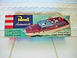 Vintage " 1953 " Revell Chris - Craft Flying Bridge Cruiser Model Kit