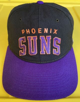 Vintage 90s Phoenix Suns Starter 100 Wool Arch Snapback Hat Cap Nba The Natural