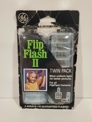 Vintage Ge Flash Bar Ii - Twin Pack - For Polaroid Sx - 70 Cameras - 16 Flashes