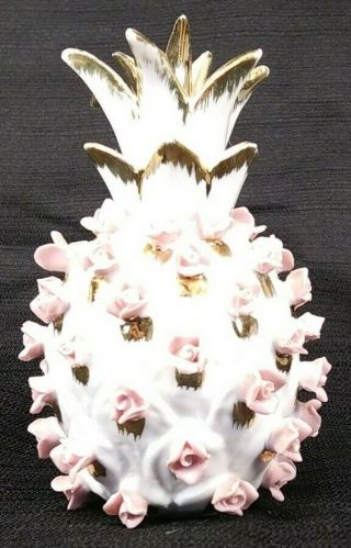 Pineapple Shaped Perfume Bottle Adorned With Flowers