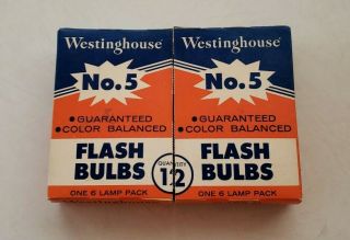 Nos Westinghouse 5 Camera Photo Flash Bulbs No.  5