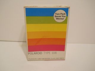 Vintage Nos Polaroid Type 108 Instant Film 2 Pack