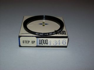 Vintage Hoya 43 - 46mm Step Up Filter Ring Made In Japan In Its Box