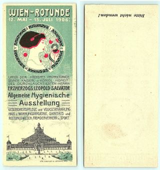 Orig Vtg Advertising Counting Slip Of Paper Hygenische Austellung,  Exhibition