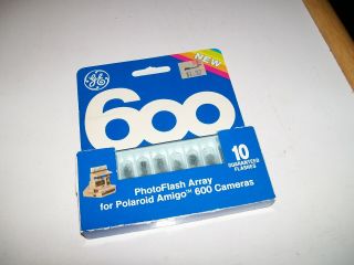 Vintage Ge Photoflash Array For Polaroid Amigo 600 Cameras Flash Flashbar Nip