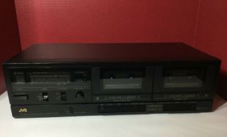 Vintage Jvc Td - W106 Dual Stereo Cassette Deck Synchro Dubbing - Serviced.