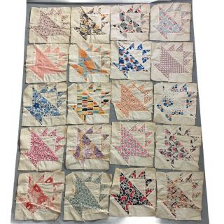 Baskets Vintage 9x9 Hand Stitched Quilt Blocks For Lap Sofa Blanket Wall Hanging